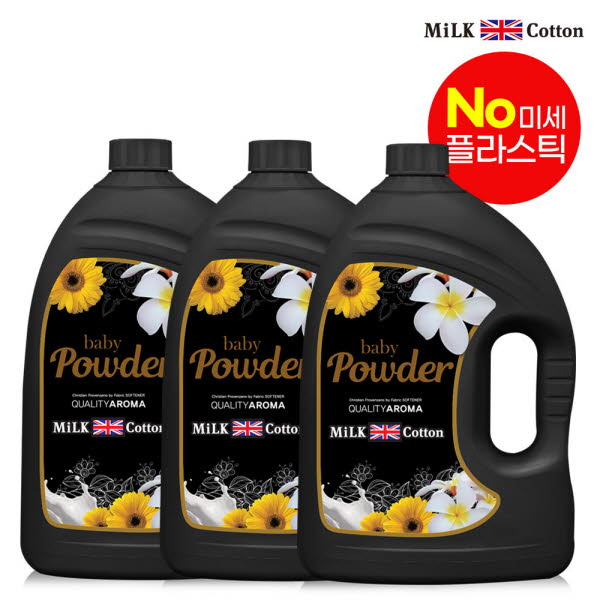 밀크코튼 고농축 유연제 파우더향 3.06L 3개