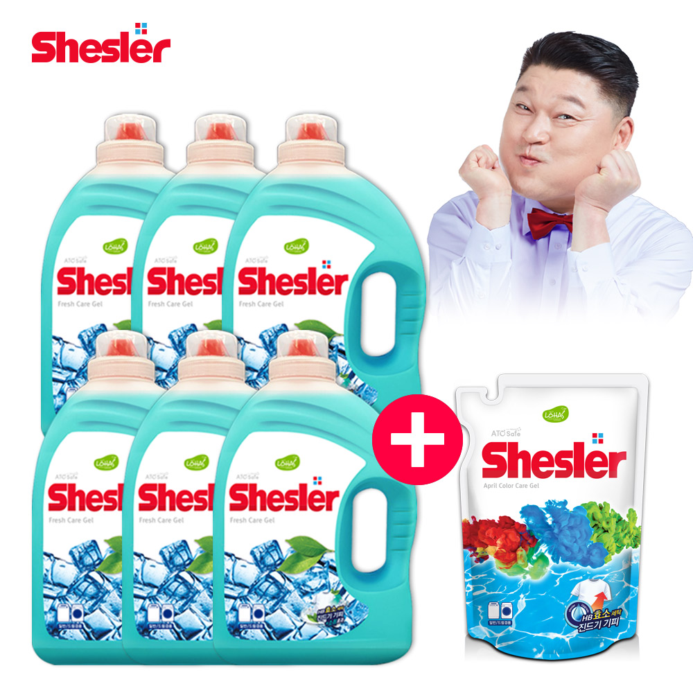 강호동의 쉬슬러 액상 세제 후레쉬 3.05L 6개+세제리필 500ml 1개