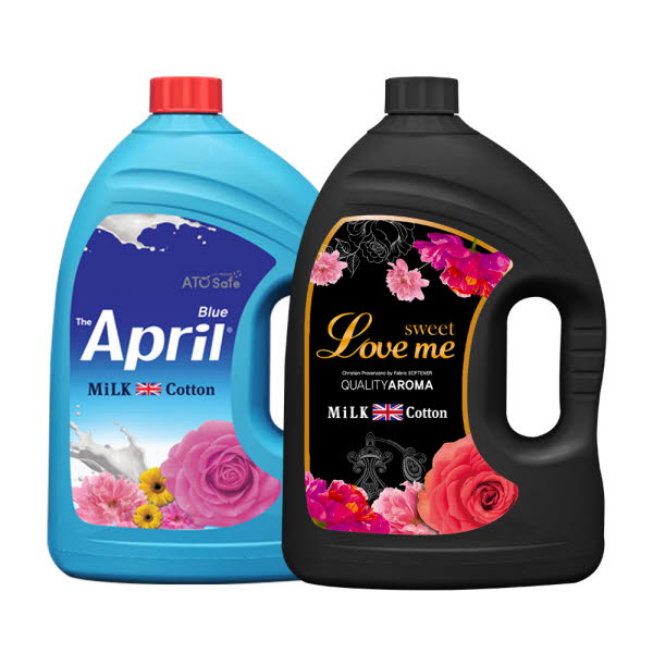 밀크코튼 고농축 유연제 3.06L 에이프릴향 1개 + 러브미향 1개