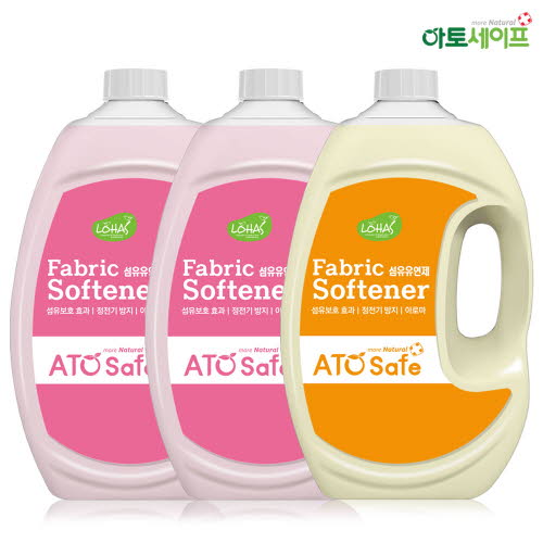 아토세이프 유연제 2.5L 핑크로즈향 2개+후리지아향 1개