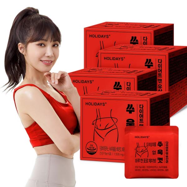 [홀리데이즈] 쑤욱컷 다이어트 앤 유산균 1500mgx14포x4박스