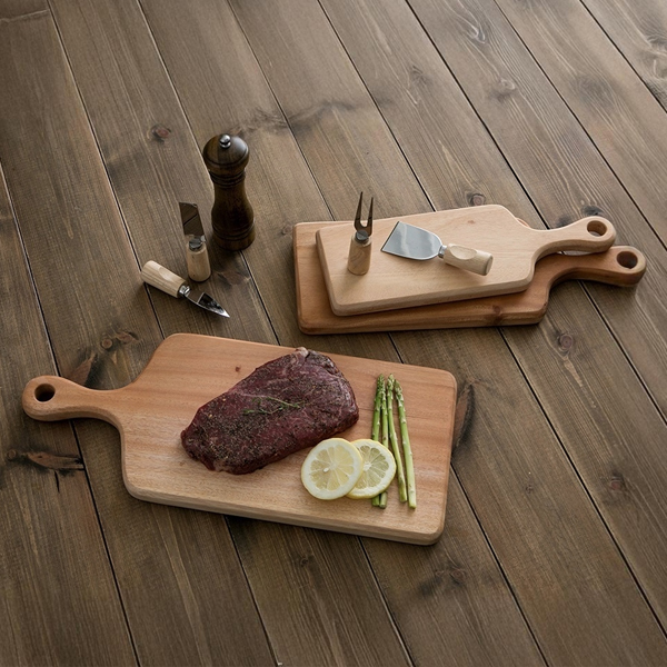 [수앤리빙] 마호가니 핸들형 플레이팅 도마 40.5 x 15 x 2.2cm (중)