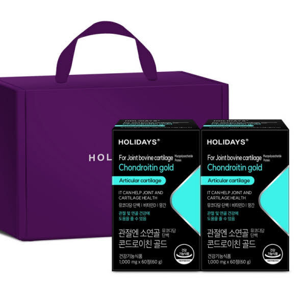 [홀리데이즈] 관절엔 소연골 뮤코다당단백 콘드로이친 골드 60 정 2박스 선물세트