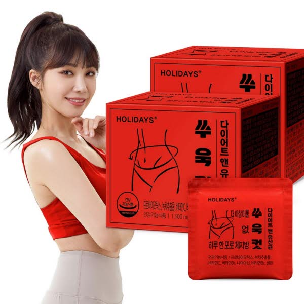 [홀리데이즈] 쑤욱컷 다이어트 앤 유산균 1500mgx14포x2박스