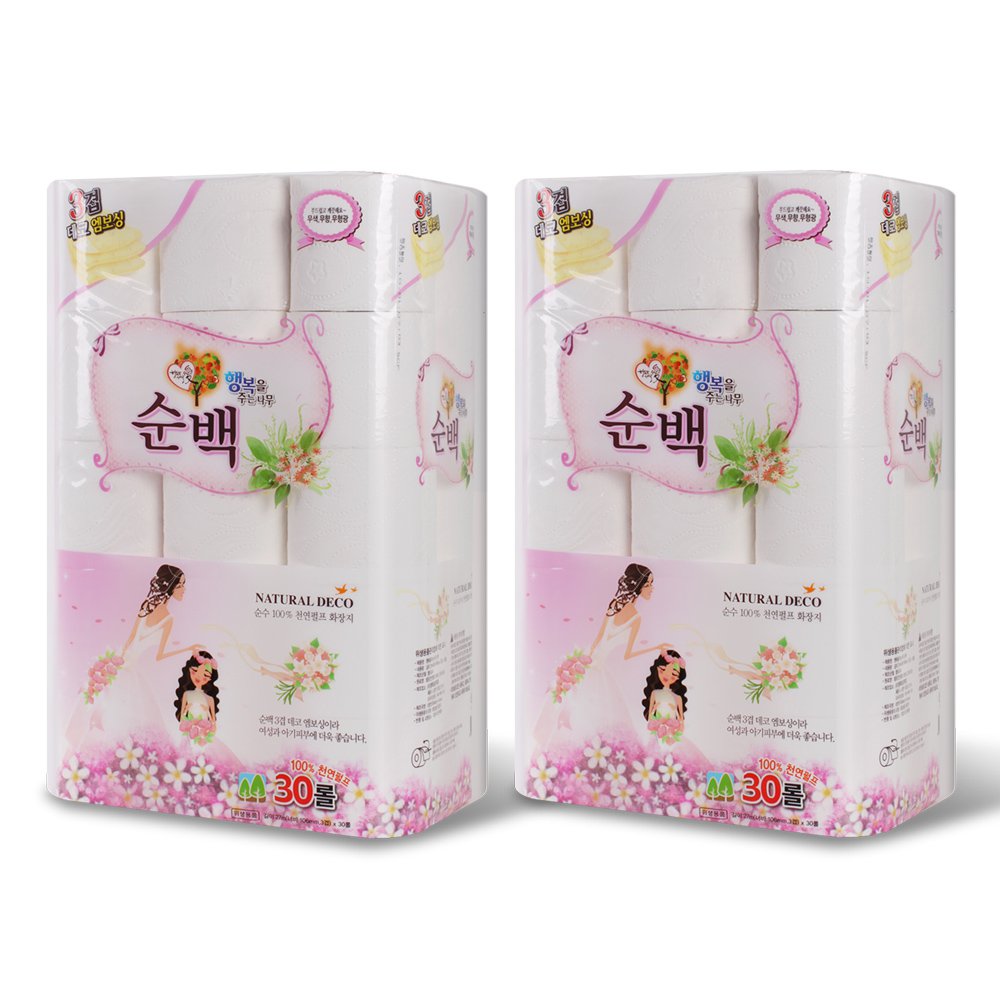 [행복에스앤피제지] 순백 휴지 /3겹 27M 30롤×2EA