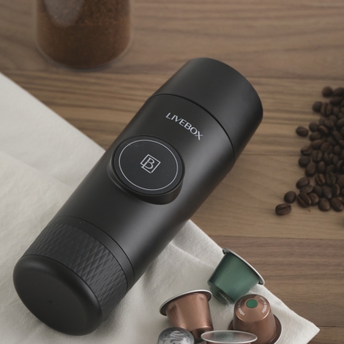 [라이브박스] 휴대용 무선 커피 에스프레소 머신 캡슐 아웃도어 캠핑 카페 PE11820B