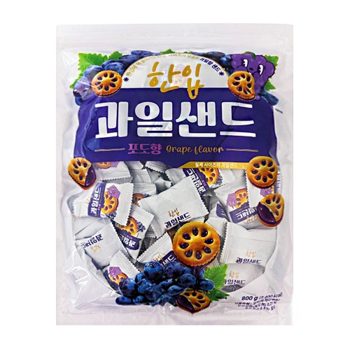 [좋은세상] 한입 과일샌드 포도향 800g(약135개입)