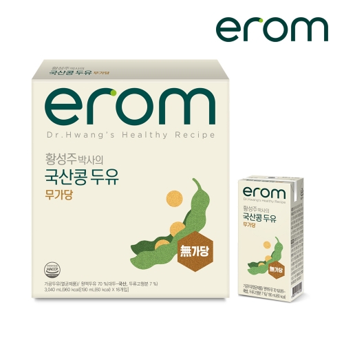[이롬 황성주] 국산콩두유 무가당 190ml x 16팩