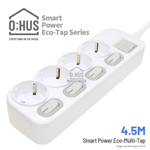 [오후스] 절전형 4구 선길이 4.5M (OHS-ET-4-0045SW)