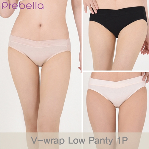 [프레벨라] 브이랩 로우 임부용 면팬티 1매입 (4color중 택1)