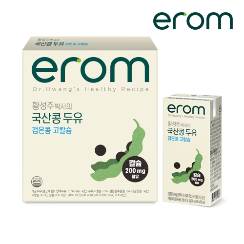[이롬 황성주] 국산콩두유 검은콩 고칼슘 190ml x 16팩