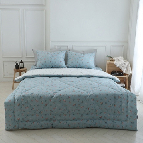 [쉐모아] 바스 순면 차렵이불 퀸 2종세트(이불1P,베개커버2P)