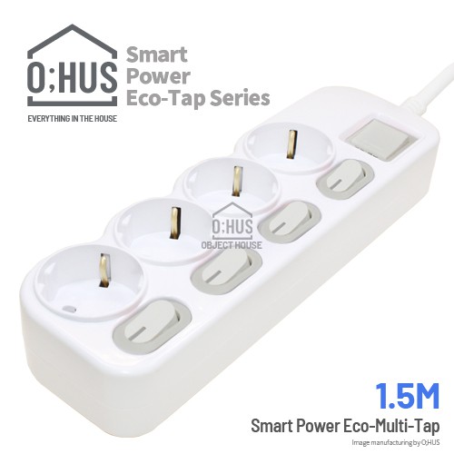 [오후스] 절전형 4구 선길이 1.5M (OHS-ET-4-0015SW)