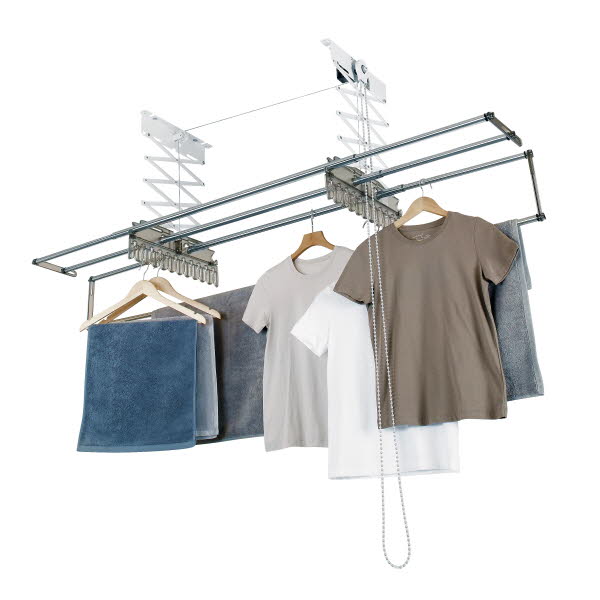 [웰렉스] 슬라이드봉 반자동 천장형 빨래건조대 CH5190 (5봉)+애니쏙빨래집게1세트