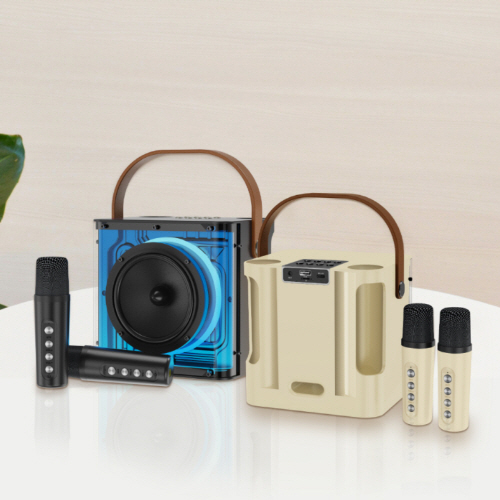 [엑스트라] gni-112 이동식 미니 노래방 듀얼 무선마이크/스피커세트(색상 택1)