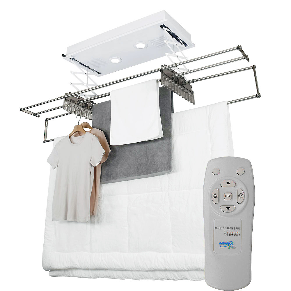 [웰렉스] 자동 천장 빨래건조대 DF4200R(4봉)