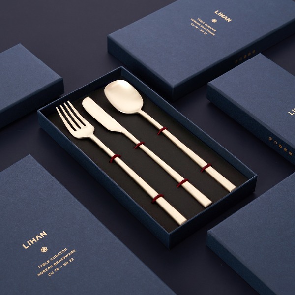 [한국도자기리빙] 노아 유기 양식기 3종세트(숟가락+포크+나이프)