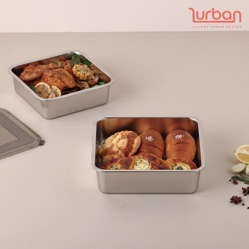 [쉬젤] 러반 스테인레스 스퀘어밧드2종B-(ML)밧드본체-20/24cm/커버/와이어랙