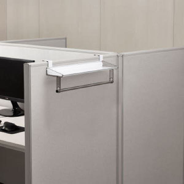 [웰렉스] 무타공 데스크테리어 파티션선반 수건걸이 책상정리 선반행거 SHORT PS401(S) (선반40cm/행거1개)