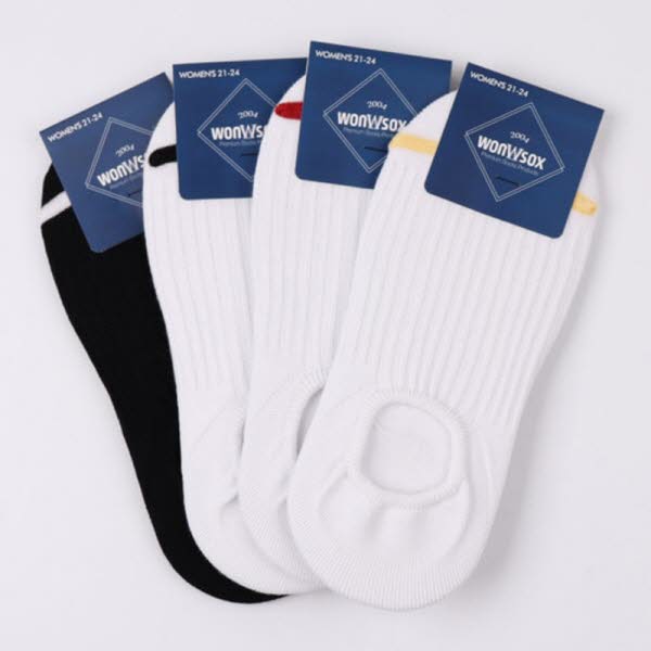 [원삭스] 여자 직각양말 엣지 페이크삭스 3족 세트 W234