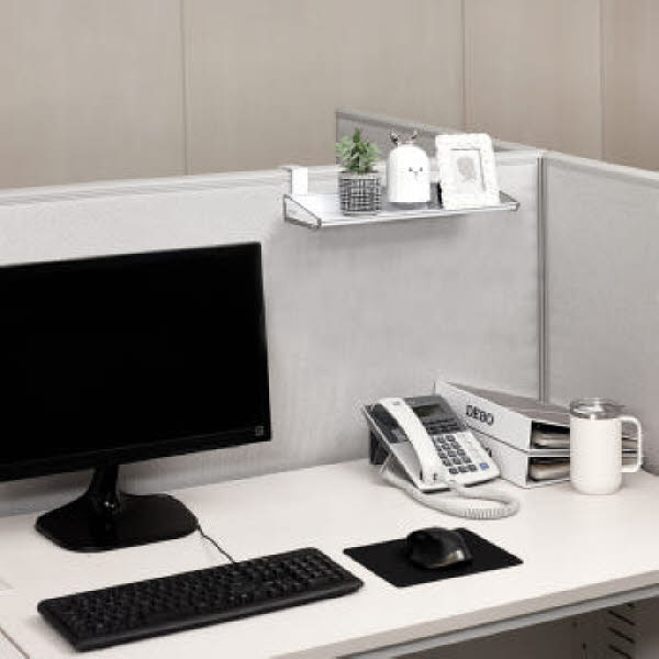 [웰렉스] 무타공 데스크테리어 파티션선반 책상정리 선반(고리X) SHORT PS500(S) (선반50cm)