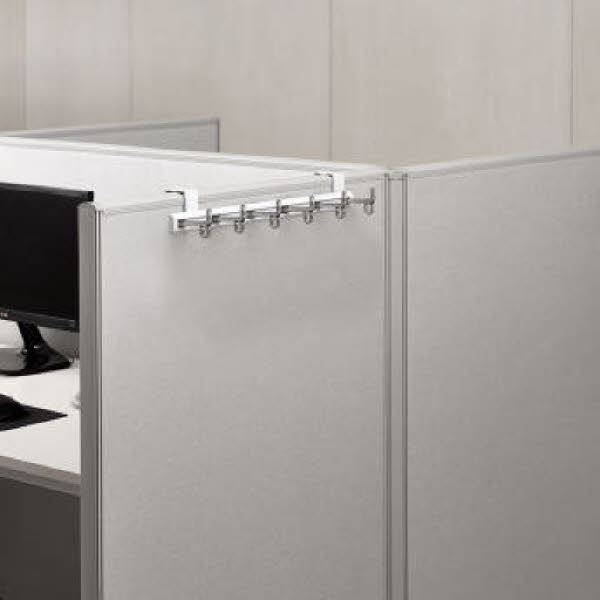 [웰렉스] 무타공 다용도걸이 책상 칸막이 파티션 옷걸이 SHORT PJ708(S) (레일70cm/옷걸이8개)