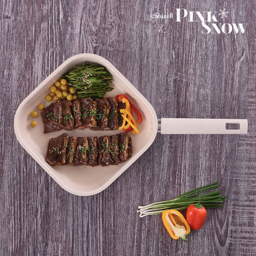 [쉬젤] 핑크스노우 IH 엣지스퀘어팬_29cm