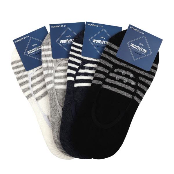 [원삭스] 여자 직각양말 링글 페이크삭스 4족 세트 W224