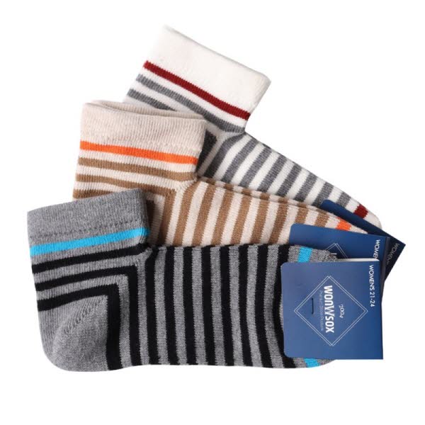 [원삭스] 여자 직각양말 링글 단목 3족 세트 W006