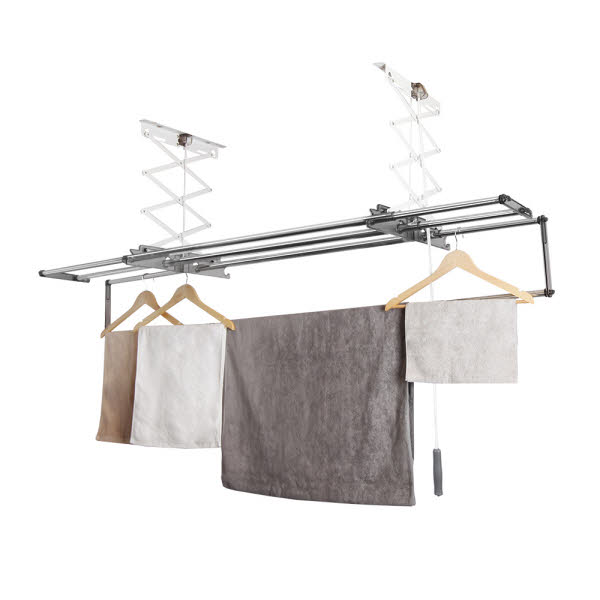 [웰렉스] 슬라이드봉 로프 수동 천장형 빨래건조대 RG4190 (슬라이딩봉1m~1.8m)