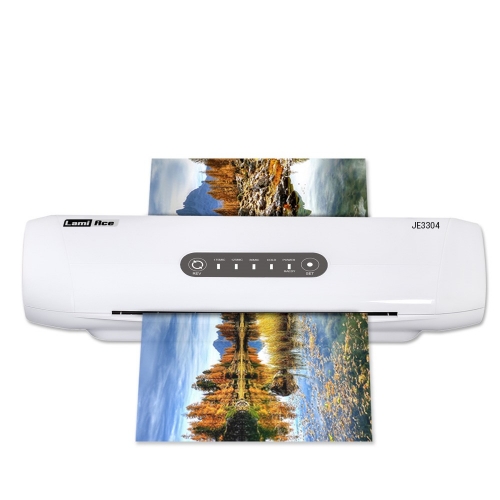 라미에이스 4롤러 가정용/사무실용 A3코팅기 JE3304 무열코팅 역회전 용지걸림제거