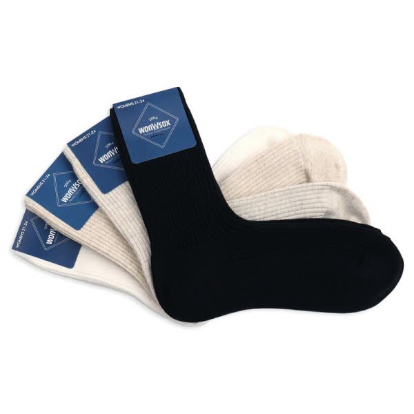 [원삭스] 여자 직각양말 오데이즈 골지 장목 5족 세트 W218