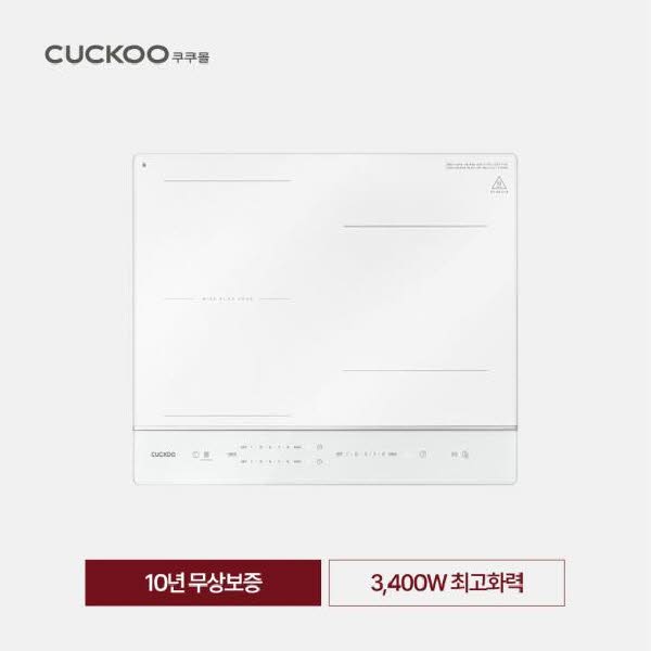 [CUCKOO] 쿠쿠 3구 화이트 인덕션레인지(올화이트) / CIR-E301FAW