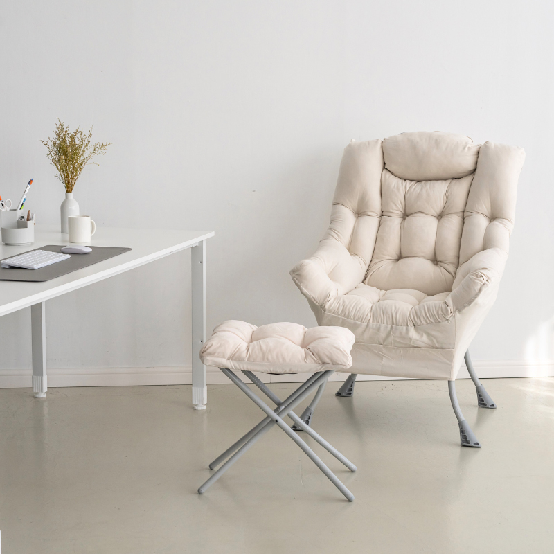 [캠프밸리] 편안하고 푹신한 안락의자 1인용 릴렉스 밀란소파 플러스(스툴포함)