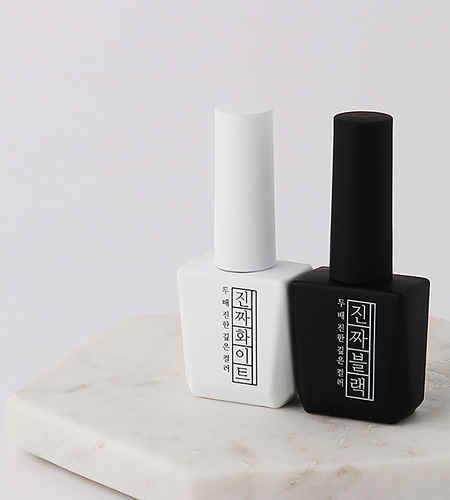 [모스티브] 칼라 젤 폴리시 진짜시리즈 12ml (화이트/블랙 택1)