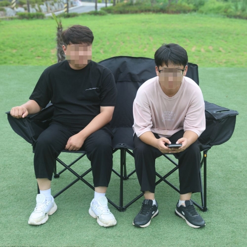 [캠프밸리] 감성캠핑 2인용 더블체어 커플 접이식 폴딩체어