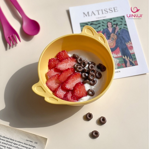 [유이앤루이] 코코넛 흡착 엔젤볼 세트 흡착볼 350ml 스푼포크 젓가락