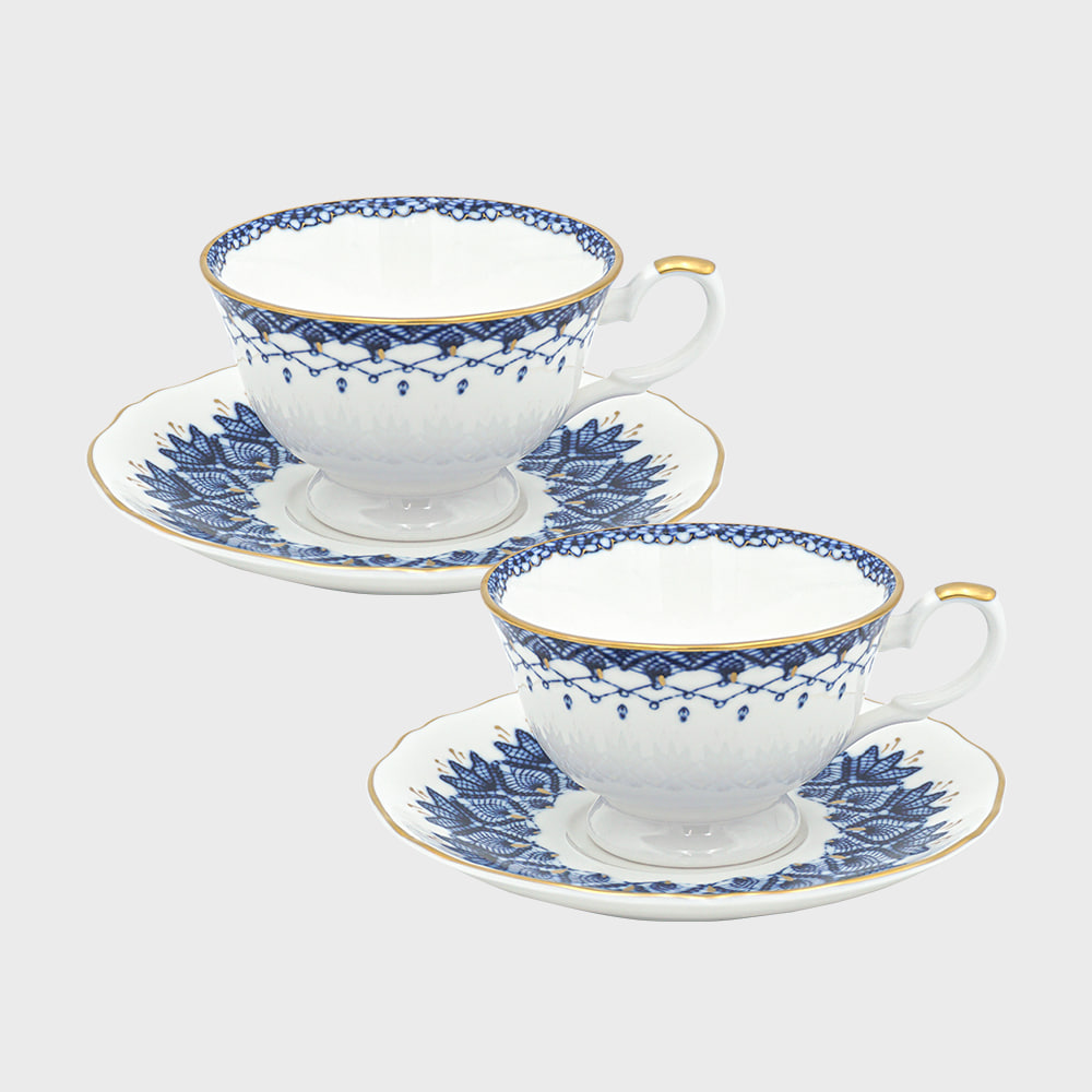 [한국도자기] 크로셰 커피세트 4P