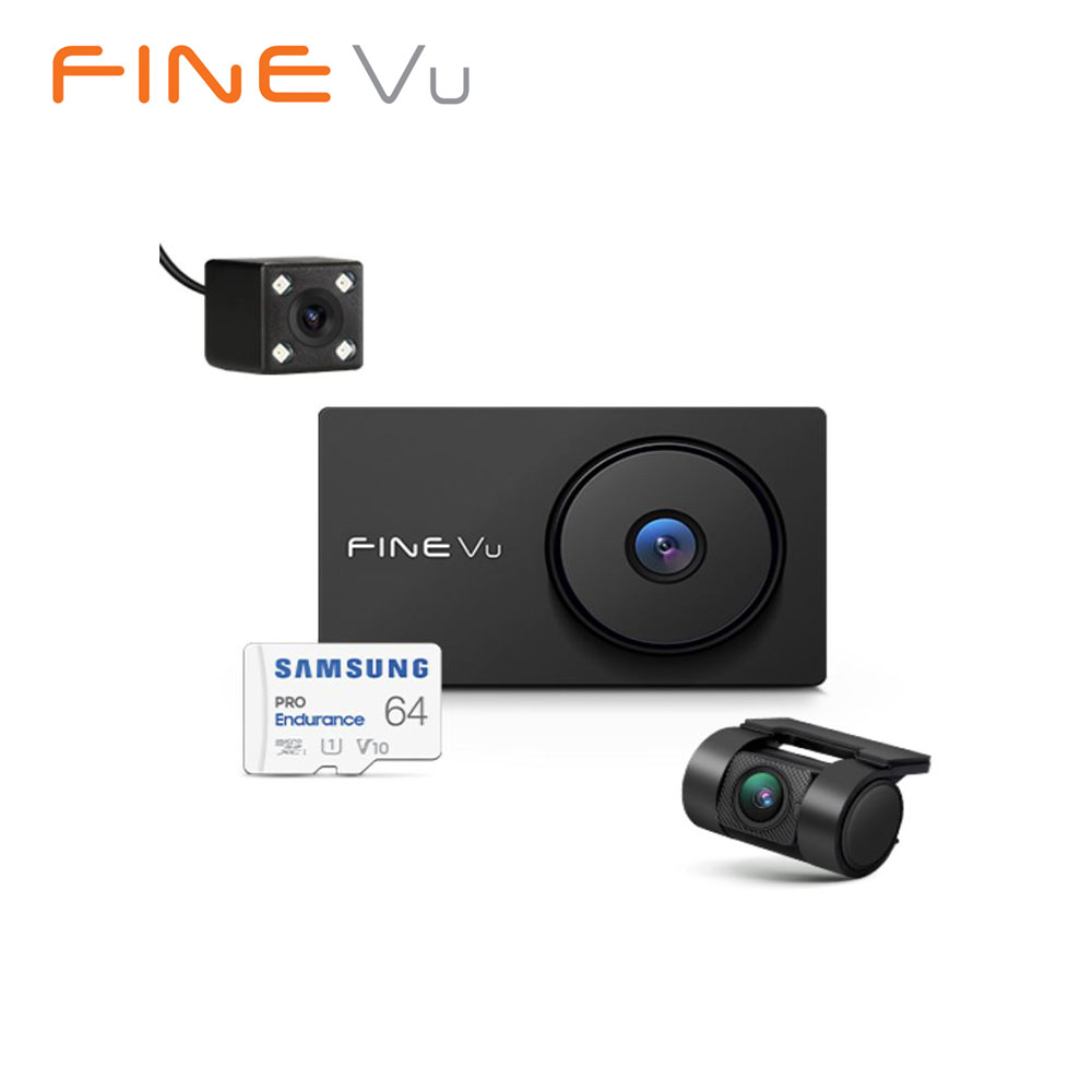 파인뷰 LXQ3300 3채널 64GB 페달 촬영 가능 전후방 QHD 블랙박스