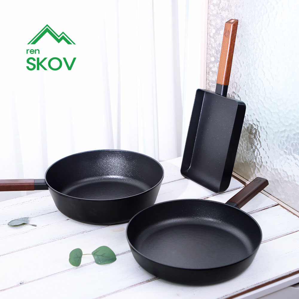 [렌스코브] 쏠러스 IH 인덕션 후라이팬28cm+멀티팬24cm+사각후라이팬24cm