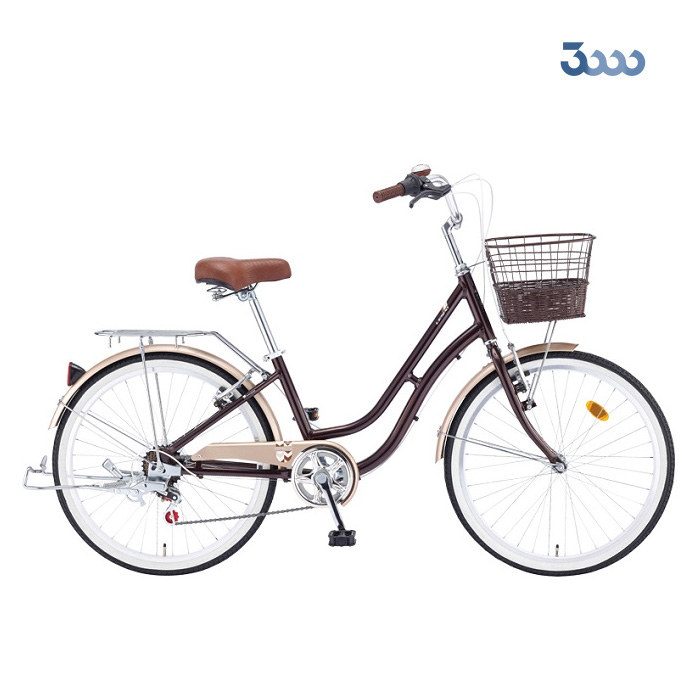 [삼천리자전거] 2025년 시티형 레스포 프림로즈 7단 24인치 / 16.1kg /색상선택:브라운,라이트민트,라이트베이지