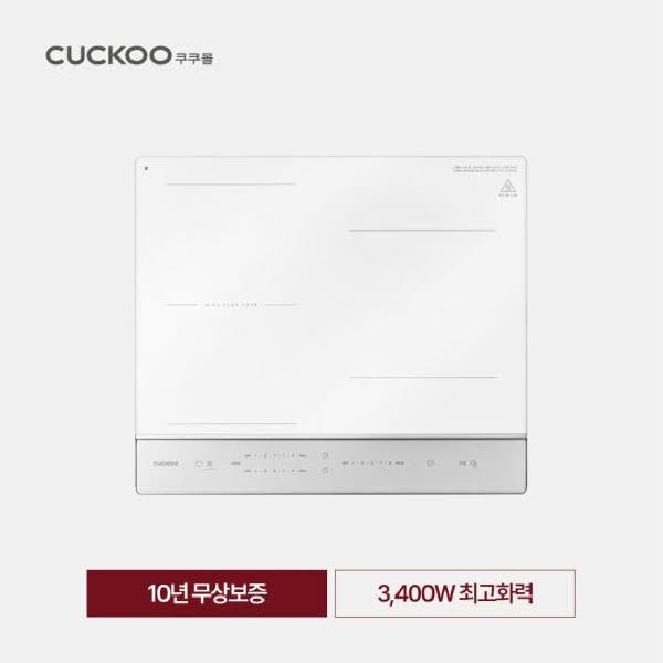 [CUCKOO] 쿠쿠 3구 화이트 인덕션레인지(화이트) / CIR-E301FW