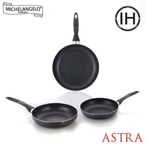 [미켈란젤로] 아스트라 인덕션 후라이팬 3-1종 세트(20+24+28)