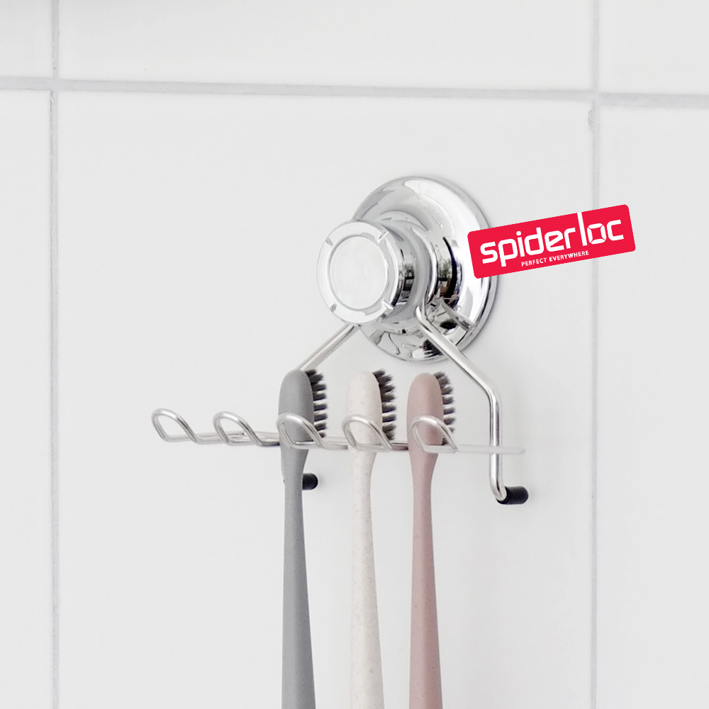 [스파이더락] 흡착식 와이어 미니칫솔걸이