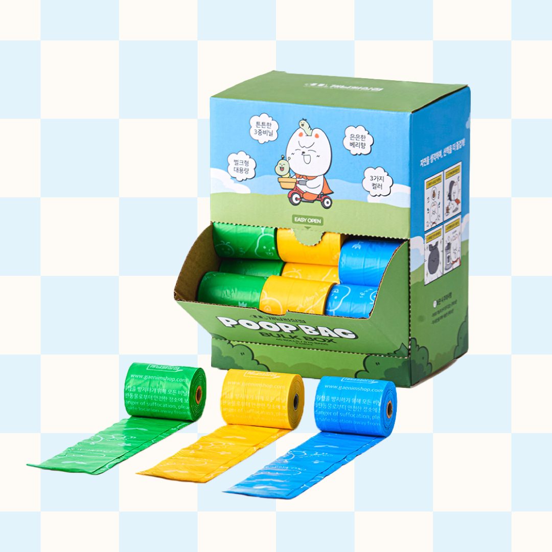 [개님의상점] 강아지 배변봉투 D2W 생분해 캐터피 풉백 (6롤/90매)