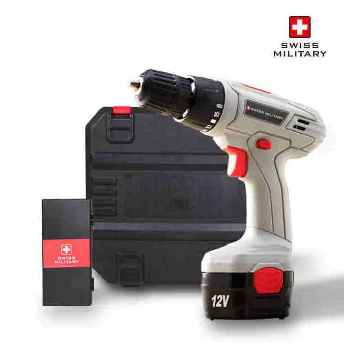 [스위스밀리터리] 12V 충전식 무선 전동드릴 (일반형)