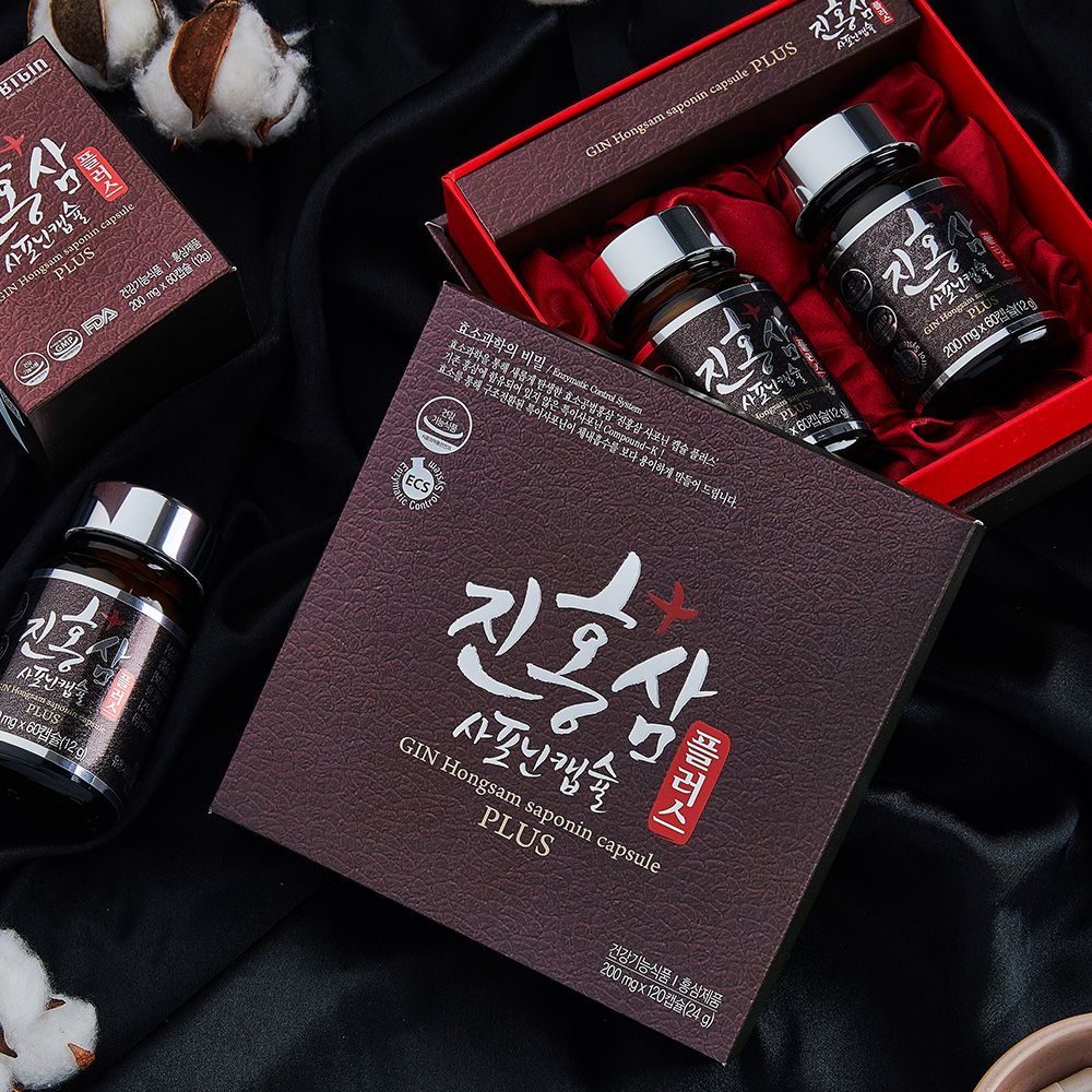 [진비책] 진홍삼 사포닌캡슐 플러스 200mg x 120캡슐