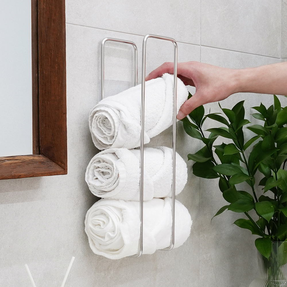 [스파이더락] 스마트 접착 욕실 수건 선반