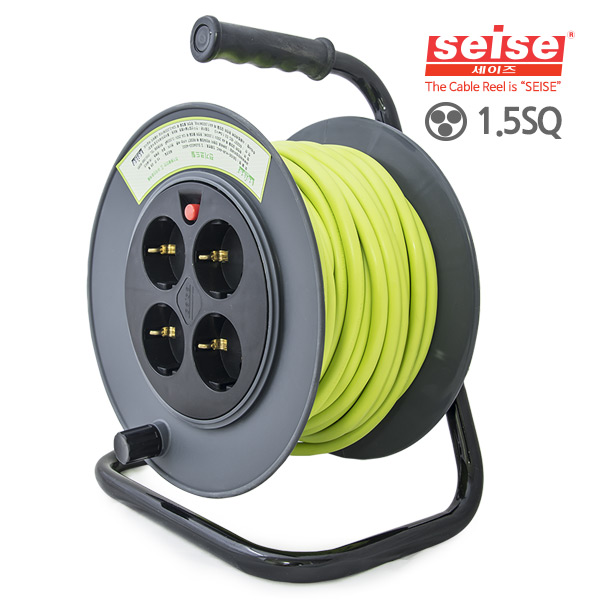[세이즈] 오픈형 전기릴선 10미터 (라임색 전선)
