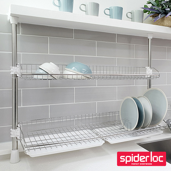 [스파이더락] 기둥식 씽크선반 2단800